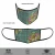 Import Set of 2 - Geometric Design Flowery Reusable Printed Face Mask from India