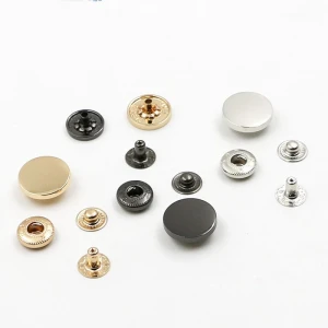 Wholesale Custom Eco Friendly Fashion Four Parts Brass Snap Button For Clothing