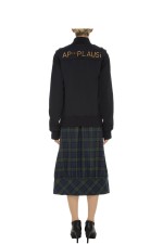 velvet sweater with rib neck and cuff 100% cotton velvet Ladies Wear Sets for Women