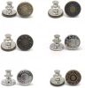 17mm jeans button pins zinc alloy button pins custom logo and color for jacket with engraved logo pattern