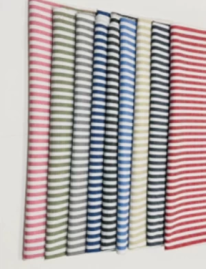 Pure Woven Slubby Stripe Fabric