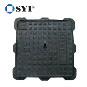 SYI Black Bitumen Square Rectangular Round Single Double Seal Ductile Iron Manhole Cover Size