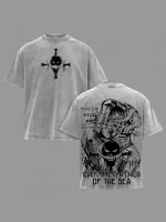 Custom Heavyweight Oversized Vintage Acid Wash Graphic T-Shirt 240 GSM