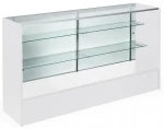 70'' White Full Vision Glass And MDF Display Showcase For Retail Tabacoo Display, Tools Display, Hardware Display