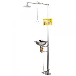 Comnine  type Emergency  shower & eye wash  with food pedal