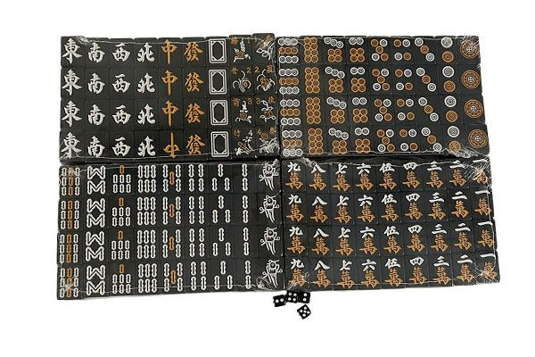 Buy Black Custom Mahjong Tiles Party Entertainment Board Game Mahjong ...