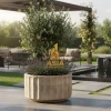 Handcrafted Fluted Terracotta Planter with Rustic Finish