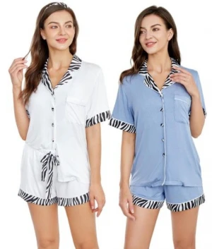 Ladies Pajamas Cotton Plain Sleepwear 2021 Summer High Quality Fashion Girls Pajamas