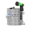STAINLESS STEEL METAL GARDEN HOSE WITH SPRAYER FOR LAWN AND CAR