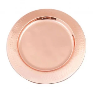 Rose Gold Hammered Charger Plate
