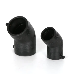Factory Outlet Plastic Pipe  HDPE Pipe Electrofusion Fitting Fusion Bend 45 Degree Elbow 50-630mm for Water Supply