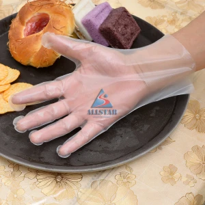 Food Grade EVA Disposable Plastic PE CPE TPE Glove for Kitchen
