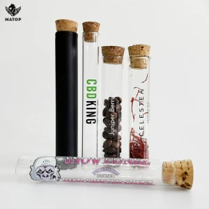 Wholesale flat bottom round bottom glass test tube with cork