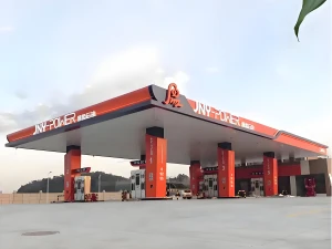 Prefabricated Modular Space Frame Gas Station Structure Canopy