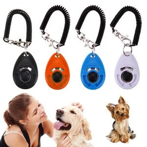 1 Piece Plastic Adjustable Wrist Strap Sound Key Chain Repeller Pet Cat Dog Training Clicker