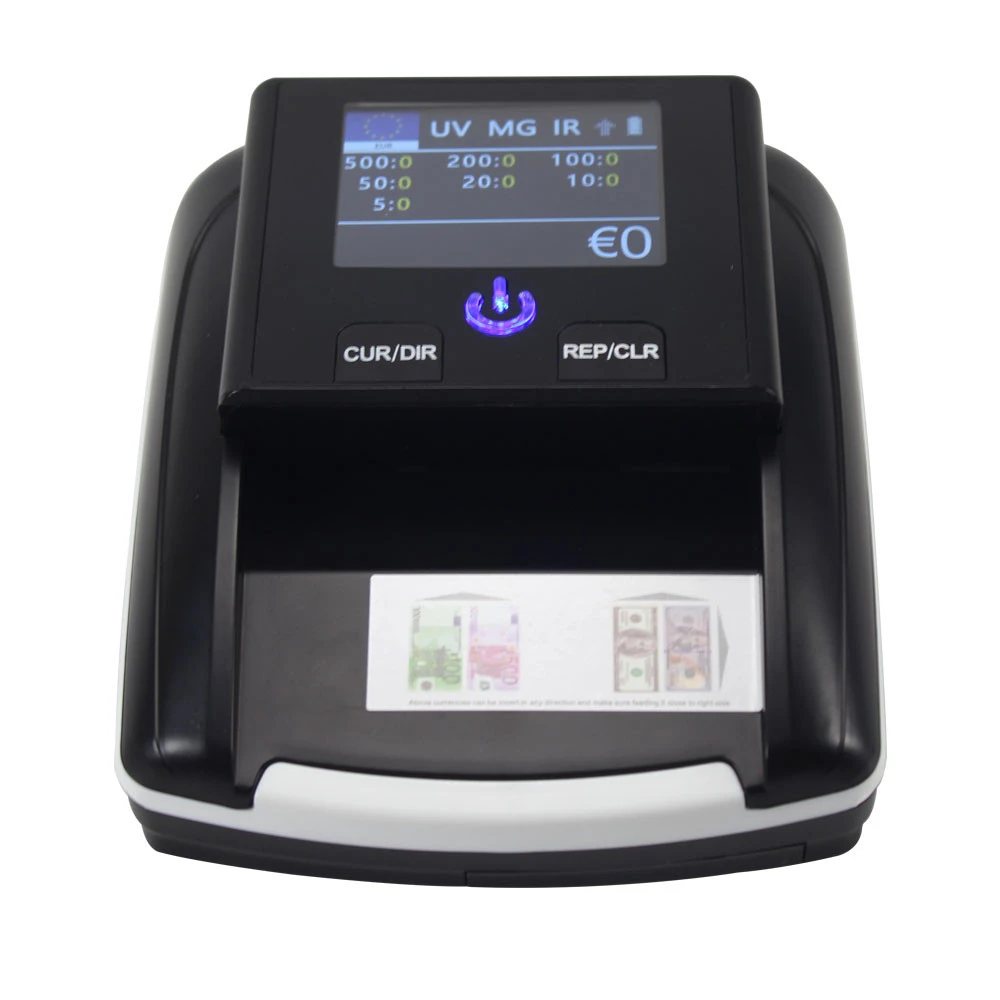 100-240V Automatic Money Detector High precisition Fake money catching machine with  Rechargeable battery Billnotes Detector