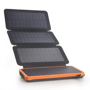 100% Full Charging by Sun Foldable Waterproof Solar Power Banks  8000mah Solar Power Battery Charger with Attached Solar Panel