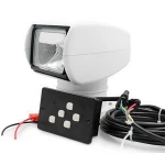 100W 12V 24V marine remote searchlight for sale,yacht Xenon searchlight with remote control  Halogen lamp