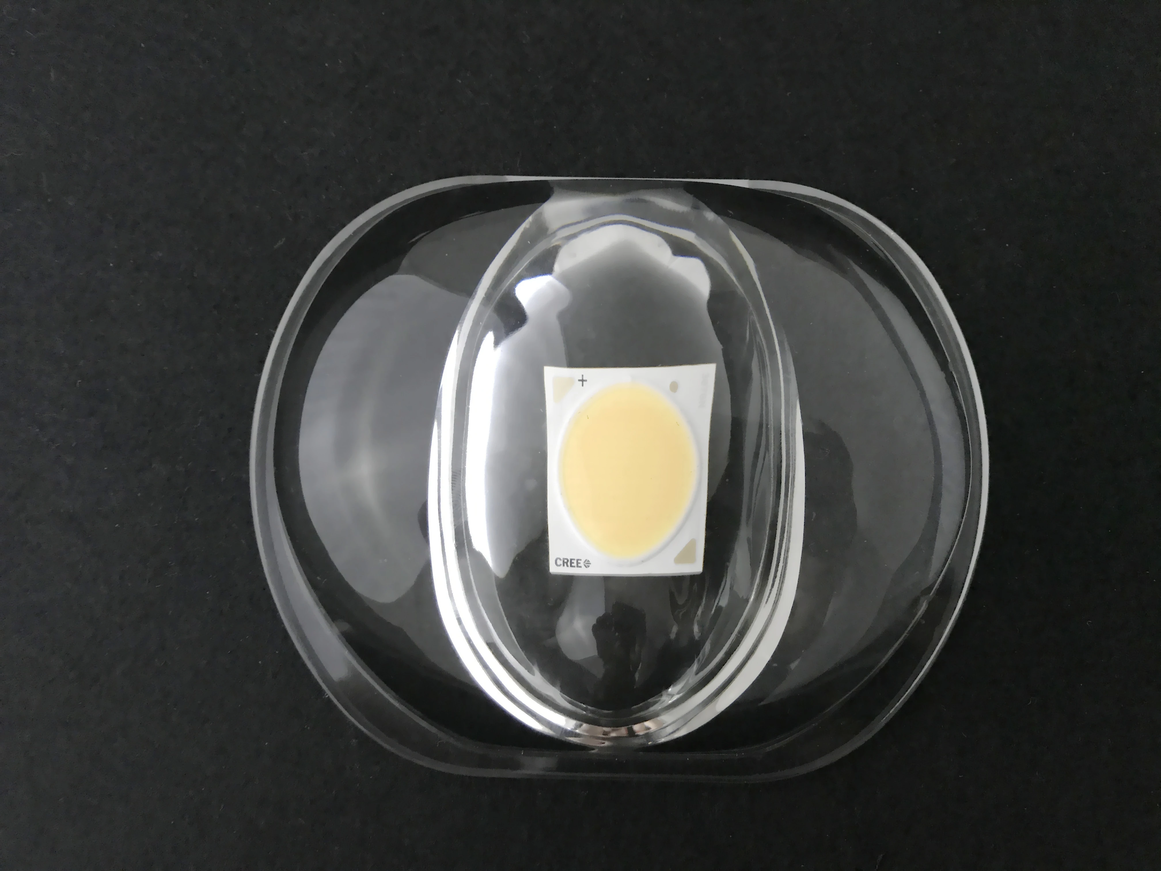 107mm big optical led glass clu058 led lens for cob cxb3590 reflector