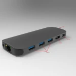 12 in 1 multi USB Type C HD VGA mini DP Video audio converter hub