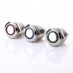 Buy 12mm 6v Red Led Lighted Ring Illuminated Momentary 4 Pin 1no Boat ...