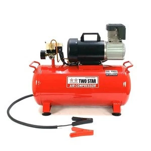 12V High Efficiency Weatherproof Long Duty Cycle DC Oil Free Professional Piston Mini Air Compressor Pump with 25 liter tank