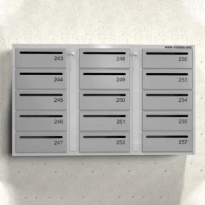 15 doors for electronic mailbox (for multyfamily houses)