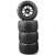 Import 155mm Diameter 17mm Hub 1/8 Monster Truck Wheels&amp;Tire Set   For T-MAXX 3.8  REVO  E-MAXX MGT from China