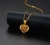 Import 18k real gold pure gold three-dimensional hollow love jewelry necklace custom necklace women from China