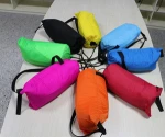 190T 210T 210D ripstop 260*70cm outdoor banana shape inflatable air sleeping bag