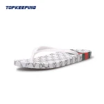 1E0074 wholesale Custom printing logo anti-slip flip flops women beach slipper