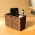2 Compartments Paper Rope Woven Desk Stationery Organizer Storage Basekt Cell Phone Remote Control Holder Pen Holder For Office