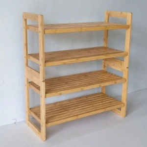2-layer Stackable Bamboo Shoe Rack Storage Rack For Home_BSCI &amp; FSC Factory