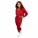 2-Piece Sportswear Autumn Pullover Suit Women's Two-Piece Sports Pink Two Piece Set Women Clothing