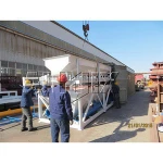 2 silos concrete batching plant fixed hopper concrete batching plant