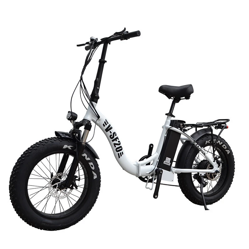 20 Inch 48V 350W/500W/750W Step-through Fat Tire Folding Electric Bicycle (V-SF20)