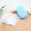 20 Pcs  Outdoor Travel Bath Tablets Portable Hand Washing Small Sheet Paper Soap