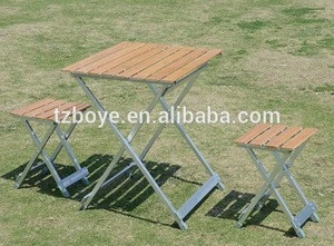2016 hot sell bamboo chairs and tables folding table