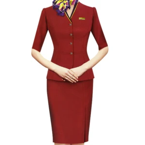 2016 new design slim Airline uniforms workwears for airline stewardess