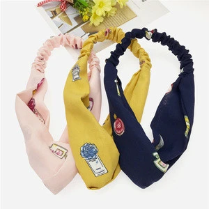 2018 New Design Women Hair Accessories Colorful Flower Headband Twisted Knotted HairBands