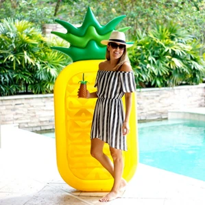 2018 pvc inflatable pineapple float toy swimming pool float inflatable pineapple float raft in stock