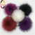 Import 2019 Fashion Colorful Fur Ball Keychain in Animal Fur/Raccoon Fur Pompoms Beanies Pom pom from China