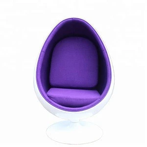 2019 Modern Living Room Design Fiberglass Swivel Egg Ball Pod Chair