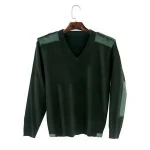 2020 Autumn High Quality Knit Wool Blend Fabric Mens Pullover Military Sweater