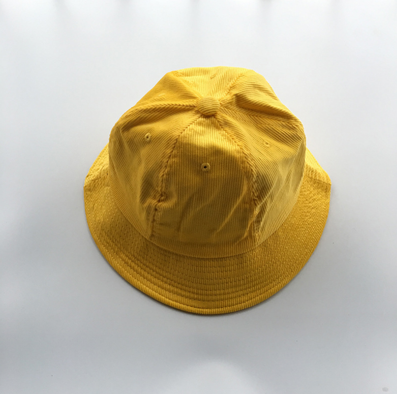 2020 Hot Sale Corduroy Plain Bucket Hats for Women Accept Custom Embroidery Logo