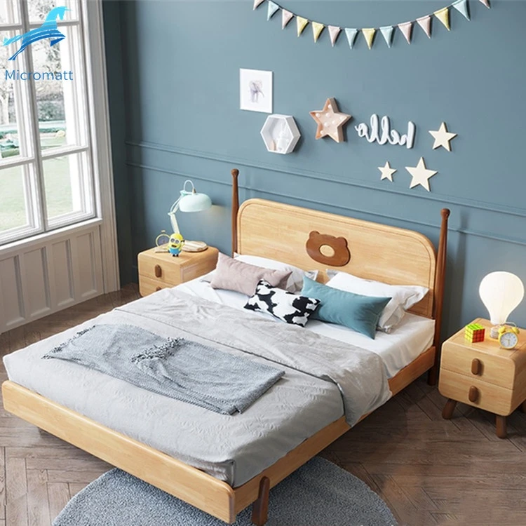 2020 Hot Sale Creative Style Environment Natural Color Furniture Kids Room Solid Wood Children Bed