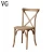 Import 2020 hot sale solid wood Antique classic X cross back chair /wooden oak crossback dining chair from China