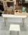 Import 2020 new design dressing table french style solid wood white mirror dresser from China