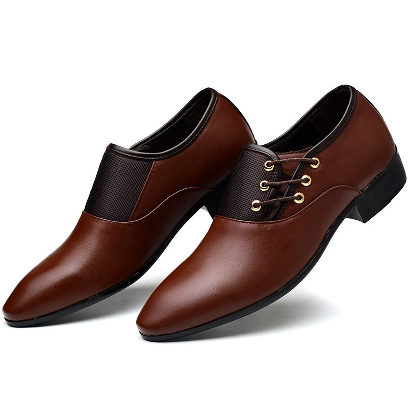 2020 Oem Your Logo Comodo Men Black Grained Leather Shoes Italian Custom Design Foot Wears