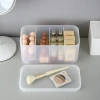 2021 new design home plastic stackable compartment  cosmetic storage box